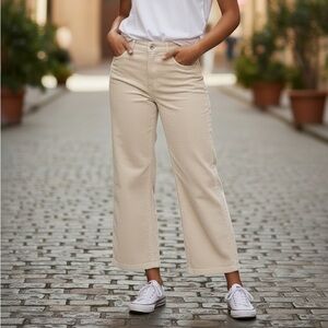 Altar'd State Cece Corduroy Wide Leg Cropped Pants Waist 31